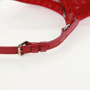 LOUIS VUITTON Monogram Satin Little Boulogne Hand Bag Red M92351 Auth BA9469SM-8
