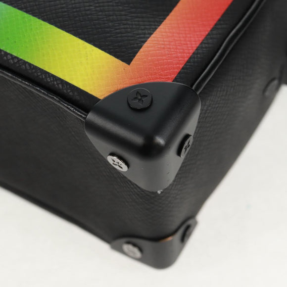 LOUIS VUITTON Taiga Rainbow Mini Soft Trunk Bag Black M30351 LV Auth BA9470SM