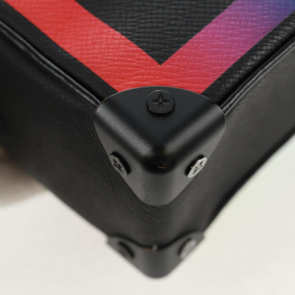 LOUIS VUITTON Taiga Rainbow Mini Soft Trunk Bag Black M30351 LV Auth BA9470SM