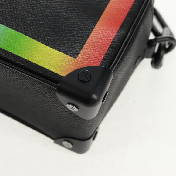 LOUIS VUITTON Taiga Rainbow Mini Soft Trunk Bag Black M30351 LV Auth BA9470SM