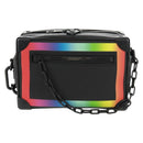 LOUIS VUITTON Taiga Rainbow Mini Soft Trunk Bag Black M30351 LV Auth BA9470SM-13