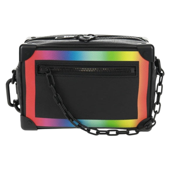 LOUIS VUITTON Taiga Rainbow Mini Soft Trunk Bag Black M30351 LV Auth BA9470SM