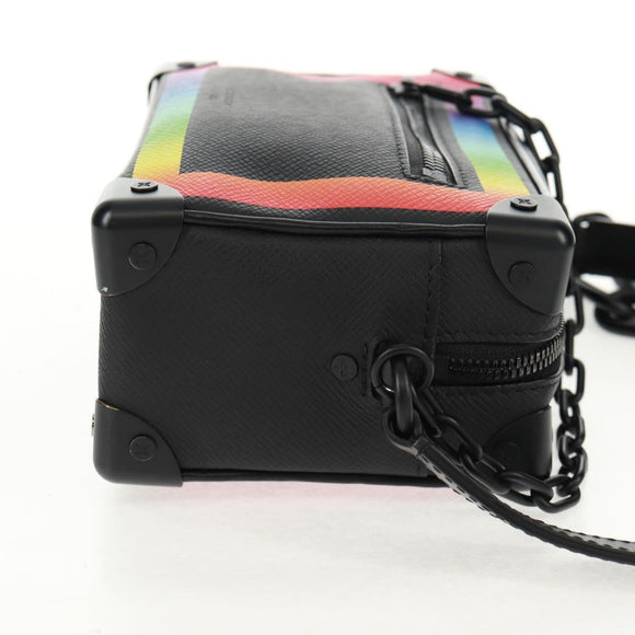 LOUIS VUITTON Taiga Rainbow Mini Soft Trunk Bag Black M30351 LV Auth BA9470SM