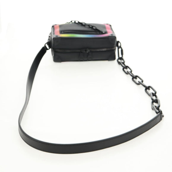 LOUIS VUITTON Taiga Rainbow Mini Soft Trunk Bag Black M30351 LV Auth BA9470SM