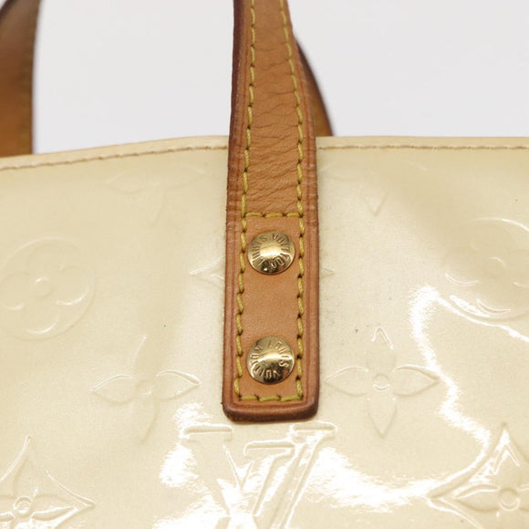 LOUIS VUITTON Monogram Vernis Reade PM Hand Bag Perle M91336 LV Auth BA9479