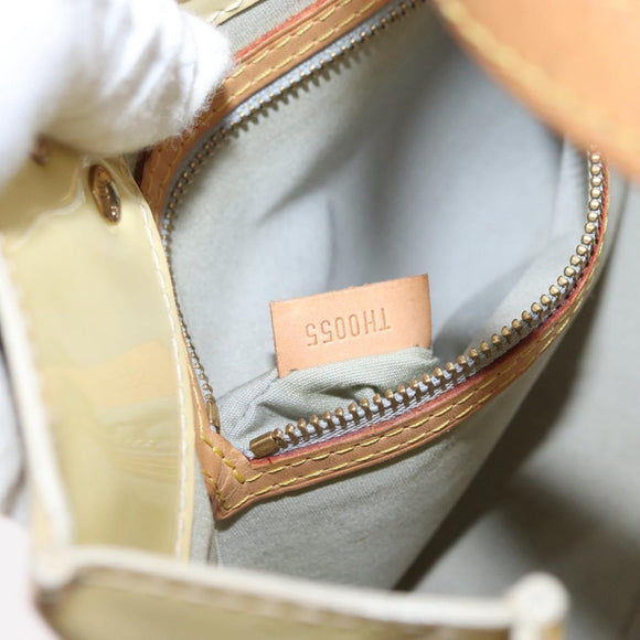 LOUIS VUITTON Monogram Vernis Reade PM Hand Bag Perle M91336 LV Auth BA9479