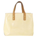 LOUIS VUITTON Monogram Vernis Reade PM Hand Bag Perle M91336 LV Auth BA9479-2