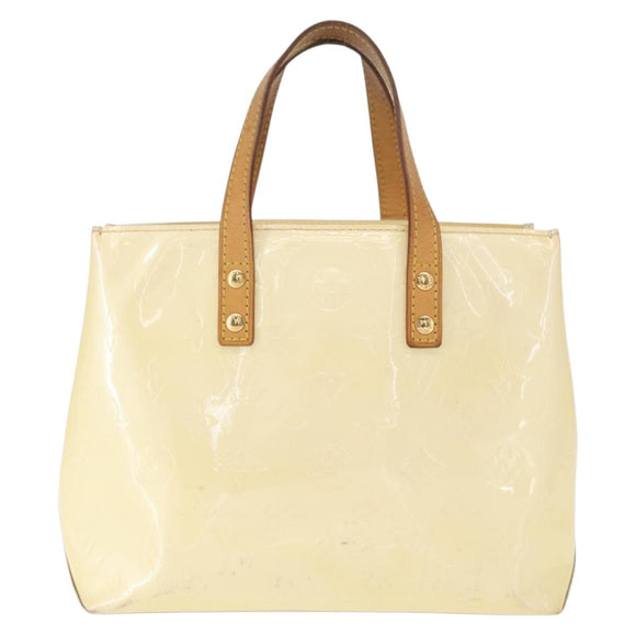 LOUIS VUITTON Monogram Vernis Reade PM Hand Bag Perle M91336 LV Auth BA9479