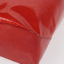 LOUIS VUITTON Monogram Vernis Reade MM Hand Bag Red Rouge M91086 LV Auth BA9480-14