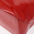 LOUIS VUITTON Monogram Vernis Reade MM Hand Bag Red Rouge M91086 LV Auth BA9480-16