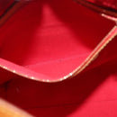 LOUIS VUITTON Monogram Vernis Reade MM Hand Bag Red Rouge M91086 LV Auth BA9480-21