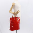 LOUIS VUITTON Monogram Vernis Reade MM Hand Bag Red Rouge M91086 LV Auth BA9480-22