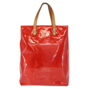 LOUIS VUITTON Monogram Vernis Reade MM Hand Bag Red Rouge M91086 LV Auth BA9480-2