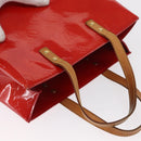 LOUIS VUITTON Monogram Vernis Reade MM Hand Bag Red Rouge M91086 LV Auth BA9480-6