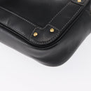 Chloe Eden Shoulder Bag Leather Black Gold Auth BA9482-14