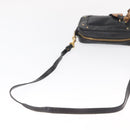 Chloe Eden Shoulder Bag Leather Black Gold Auth BA9482-7