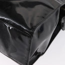 CHANEL COCO Mark Shoulder Bag Patent leather Black Gold CC Auth BA9483-11