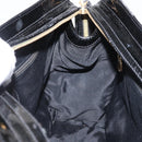 CHANEL COCO Mark Shoulder Bag Patent leather Black Gold CC Auth BA9483-17