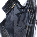 CHANEL COCO Mark Shoulder Bag Patent leather Black Gold CC Auth BA9483-18