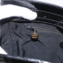 CHANEL COCO Mark Shoulder Bag Patent leather Black Gold CC Auth BA9483-20