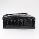 CHANEL COCO Mark Shoulder Bag Patent leather Black Gold CC Auth BA9483-9