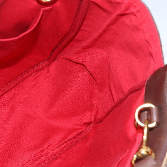 Chloe Eden Tote Bag Leather Brown Gold Auth BA9484