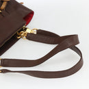 Chloe Eden Tote Bag Leather Brown Gold Auth BA9484-7