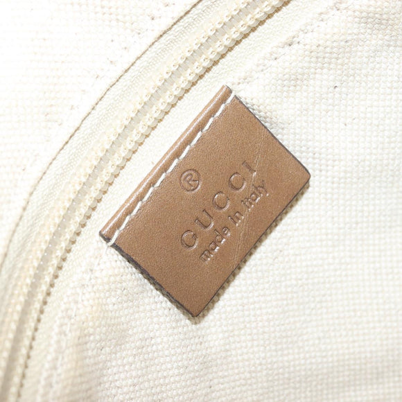 GUCCI Diamante Shoulder Bag PVC Leather Beige Silver 268159 Auth BA9486