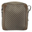 GUCCI Diamante Shoulder Bag PVC Leather Beige Silver 268159 Auth BA9486-2