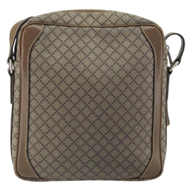 GUCCI Diamante Shoulder Bag PVC Leather Beige Silver 268159 Auth BA9486 - 0