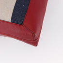 GUCCI Sherry Line Tote Bag Canvas White Red 523781 Auth BA9487-14
