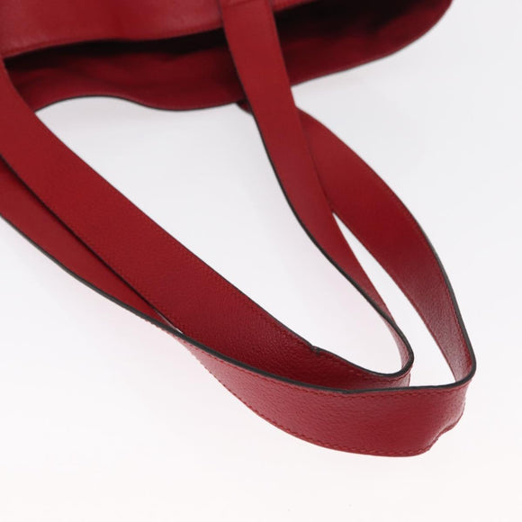 GUCCI Sherry Line Tote Bag Canvas White Red 523781 Auth BA9487