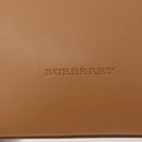 BURBERRY Hand Bag Leather Beige Gold Auth BA9489-17