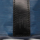 LOUIS VUITTON Epi Sac Depaule PM Shoulder Bag Blue Black LV Auth BA9493-14