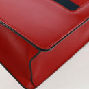 GUCCI Silvi Sherry Line Shoulder Bag Leather 2way Red Gold 421882 Auth BA9495V-12