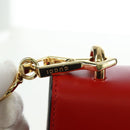 GUCCI Silvi Sherry Line Shoulder Bag Leather 2way Red Gold 421882 Auth BA9495V-14