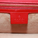 GUCCI Silvi Sherry Line Shoulder Bag Leather 2way Red Gold 421882 Auth BA9495V-17