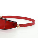 GUCCI Silvi Sherry Line Shoulder Bag Leather 2way Red Gold 421882 Auth BA9495V-8
