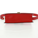 GUCCI Silvi Sherry Line Shoulder Bag Leather 2way Red Gold 421882 Auth BA9495V-9