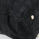 CHANEL New Travel Line Tote Bag Nylon Zwart Goud CC Auth BA9496-15