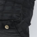 CHANEL New Travel Line Tote Bag Nylon Zwart Goud CC Auth BA9496-16