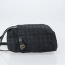 CHANEL New Travel Line Tote Bag Nylon Zwart Goud CC Auth BA9496-4