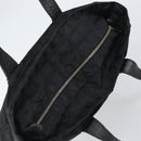 CHANEL New Travel Line Tote Bag Nylon Zwart Goud CC Auth BA9496-6