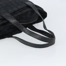 CHANEL New Travel Line Tote Bag Nylon Zwart Goud CC Auth BA9496-7