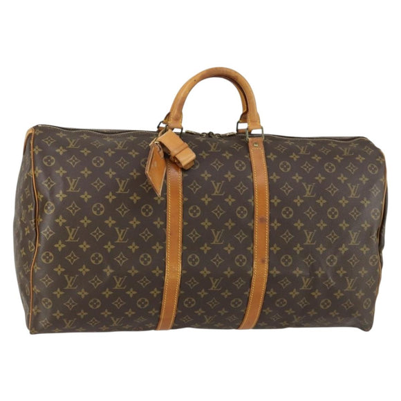 LOUIS VUITTON Monogram Keepall 60 Boston Bag M41422 LV Auth BA9498