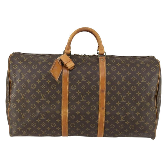 LOUIS VUITTON Monogram Keepall 60 Boston Bag M41422 LV Auth BA9498