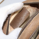 GUCCI GG Supreme Shoulder Bag PVC Beige Gold Auth BA9499-10