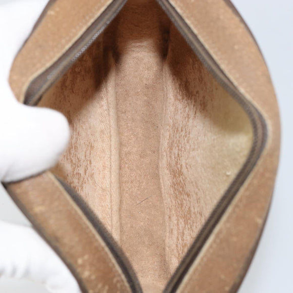 GUCCI GG Supreme Shoulder Bag PVC Beige Gold Auth BA9499