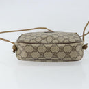 GUCCI GG Supreme Shoulder Bag PVC Beige Gold Auth BA9499-5