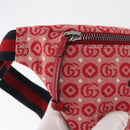 GUCCI Kinder Sherry Line Gürteltasche Canvas Rot Marineblau 502095 Auth BA9500-10